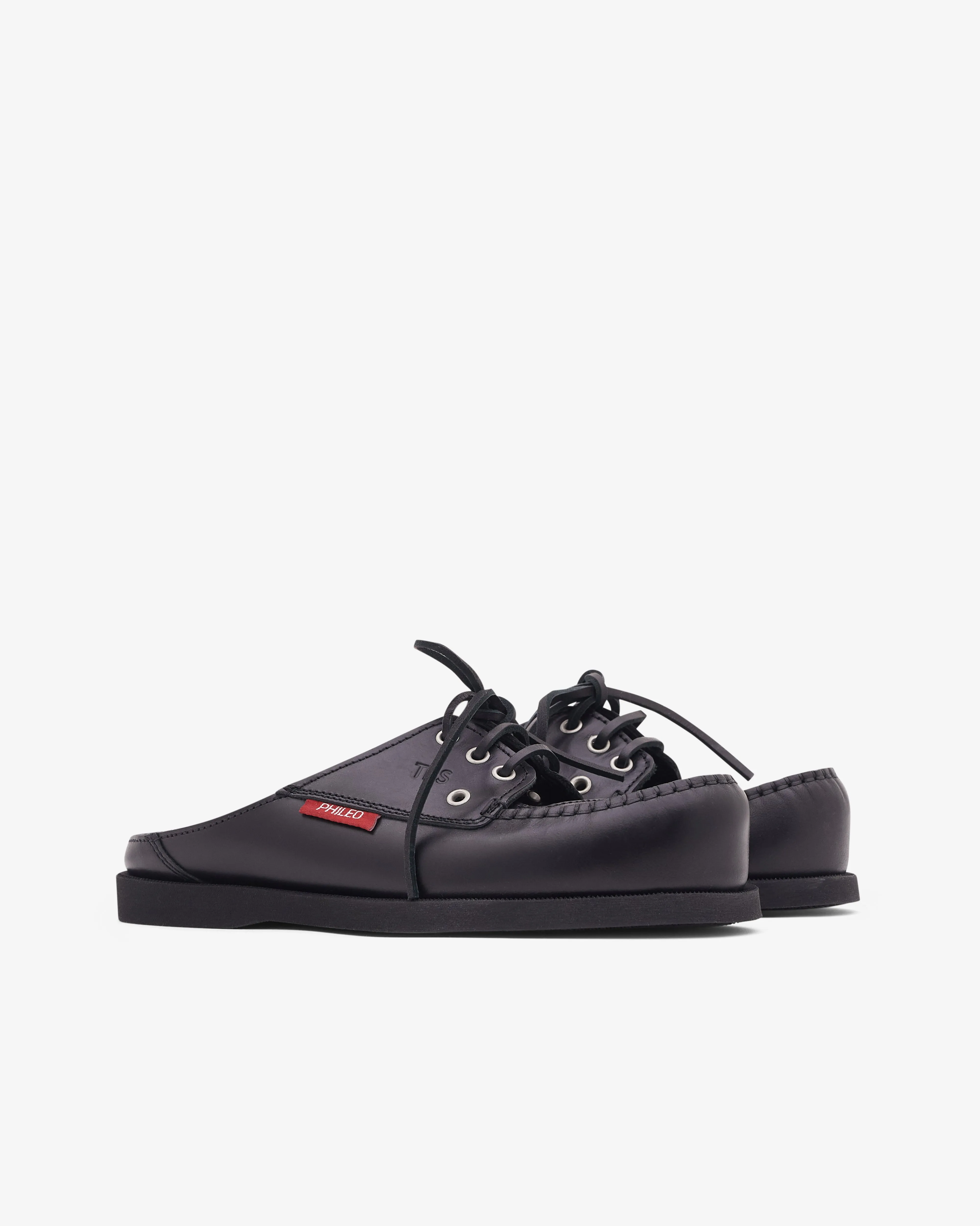 Phileo - Men's TBS Mule Boat Shoe - (Black)