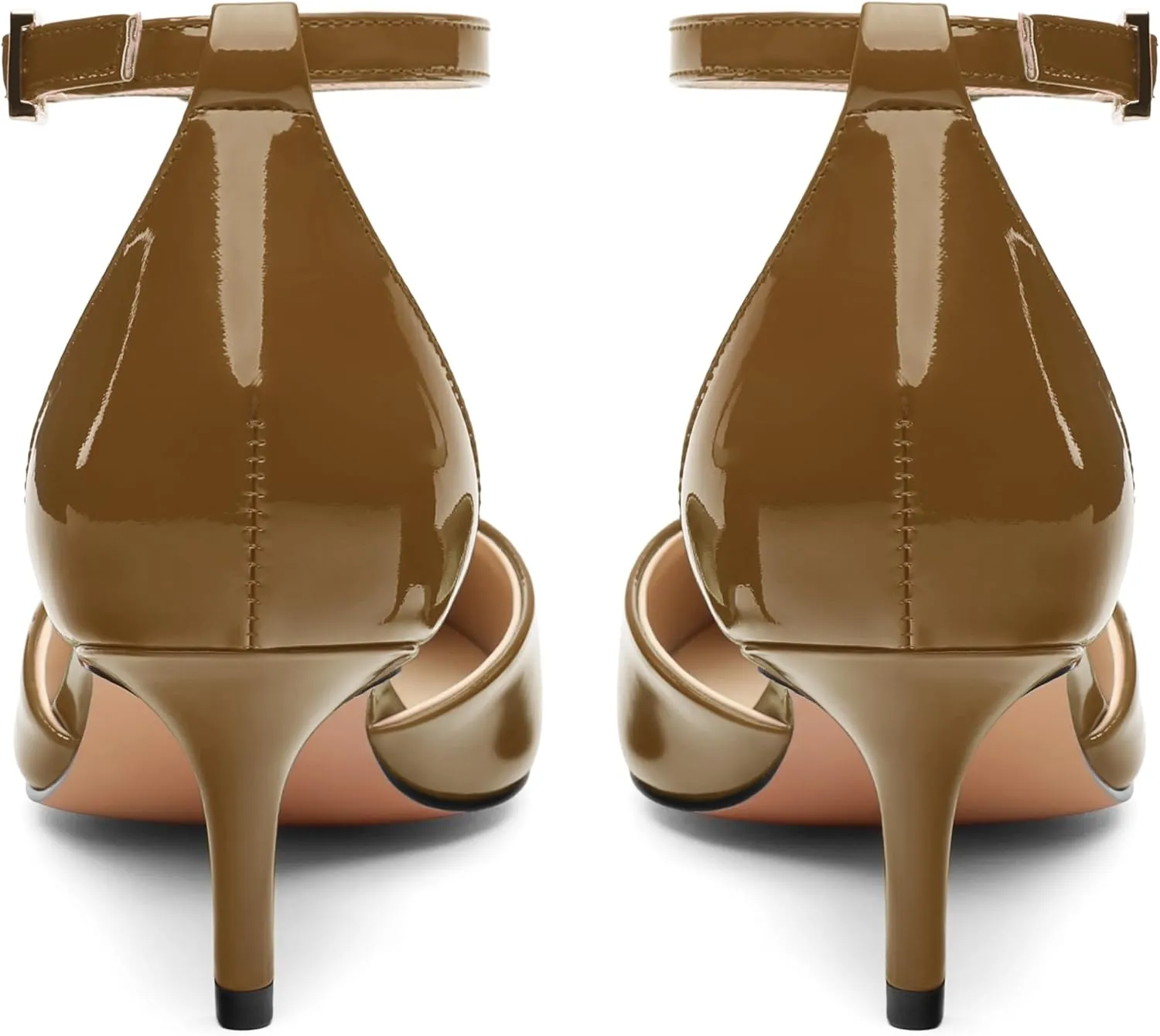 Pointed Closed Toe Heels for Women, Women's Ankle Strap Pumps, Wedding Party Office Business Dress Shoes