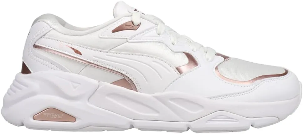 PUMA Womens TRC Mira Glam Lace Up Sneakers Shoes Casual - White - Size 6 M