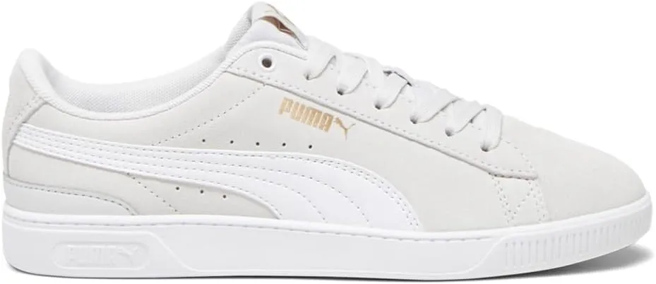 PUMA Womens Vikky V3 Lace Up Sneakers Shoes Casual - Grey, White - Size 9 M