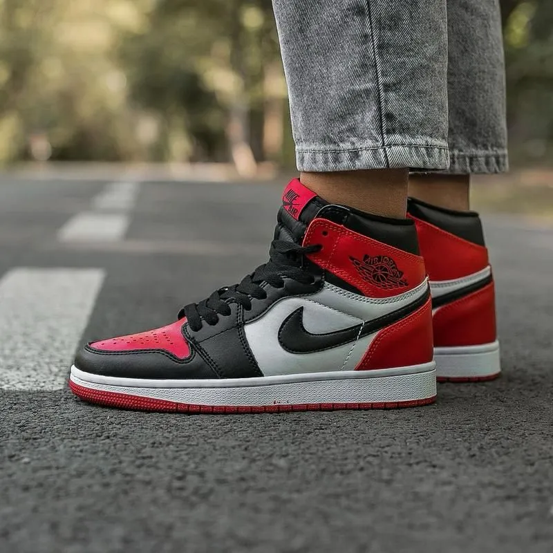 "Nike Air Jordan 1 High Bred Toe Semi US – Classic Style, Unmatched Comfort!"
