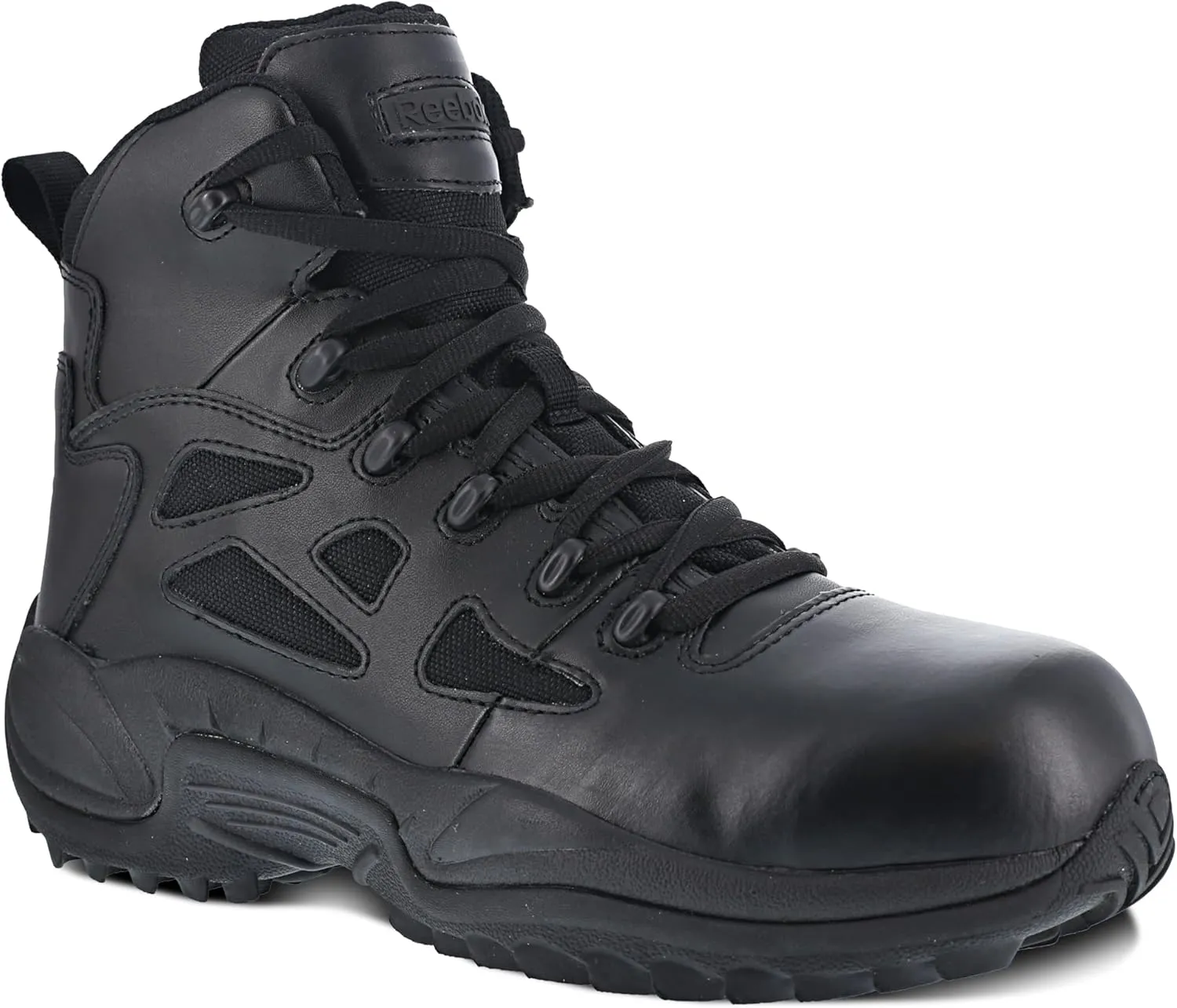 Reebok Womens Rapid Response Rb 6 Inch Electrical Composite Toe Work Safety Shoes Casual - Black