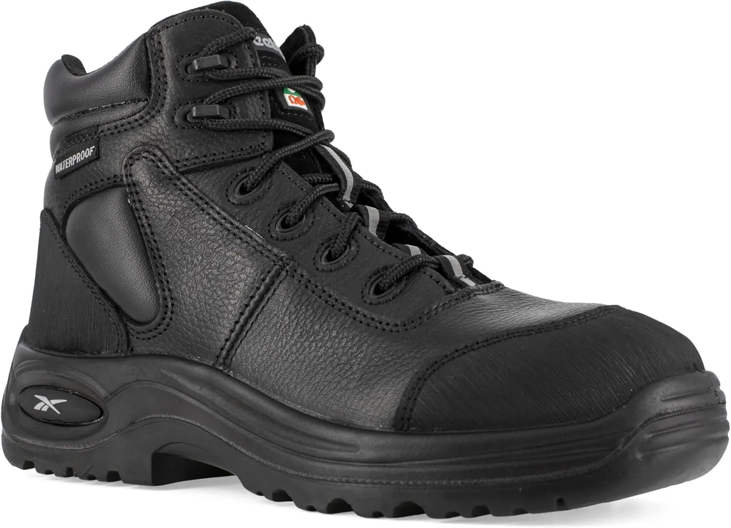 Reebok Work Men's RB6765 Trainex Safety Composite Toe 6" Waterproof Sport Boot Black Work
