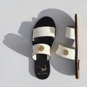 Rich Bride - Black Sole - Two-Strap Sandals