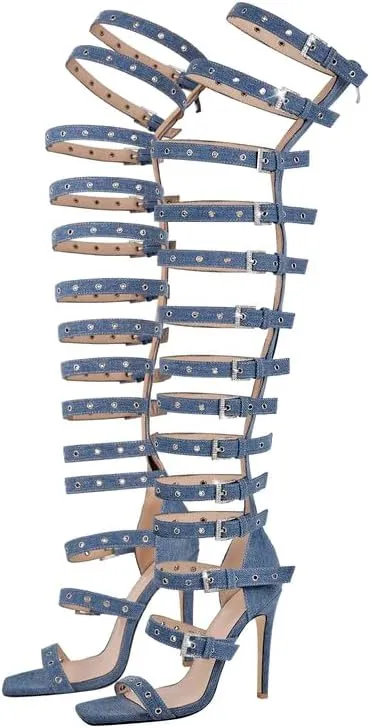 richealnini Women's Sexy Stilettos High Heel Sandals Party Dress