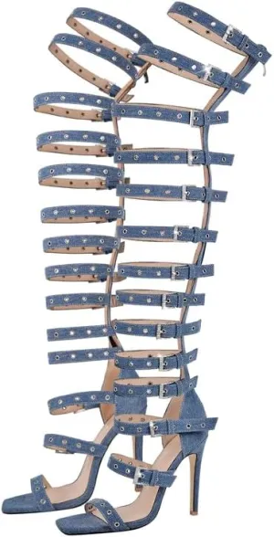 richealnini Women's Sexy Stilettos High Heel Sandals Party Dress