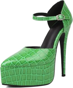 Roimaash Women Dressy Platform Pumps Stiletto High Heels Pointed Toe