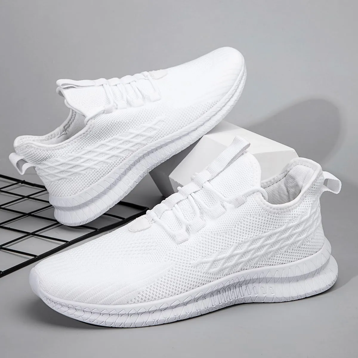 Running Shoes for Men Casual Slip on Tennis Walking Sneakers Lightweight Breathable Mesh Fashion Gym Athletic Sports Workout Shoes
