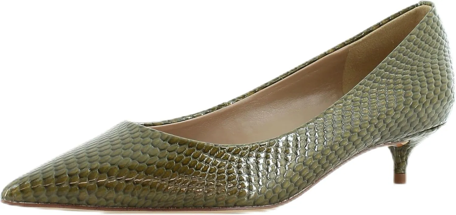 Sam Edelman Franci Women's Heels Olive Snake Print Size 6 M