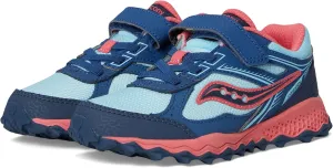 Saucony Cohesion TR14 A/C Trail Running Shoes (Little Big Kid) Sneaker, Aqua/Coral, 2.5 Wide US Unisex