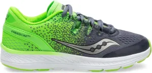 Saucony Unisex-Child Freedom ISO Sneaker, Grey/Slime, 020 Medium US Little Kid
