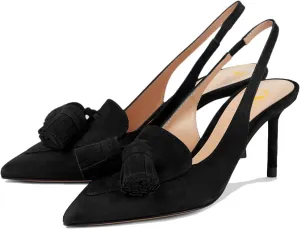 SHODENSE Women Kitten Heel Slingback Pumps Pointed Toe Suede Elastic Ankle Strap Sandals Fringe Closed Pointy Toe High Heels Stiletto Pumps Tassel Backless Dress Shoes Office Ladies Elegant 4-11 M US
