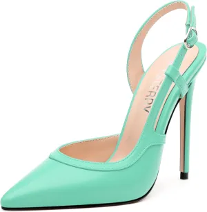 SKYSTERRY Women's Slingback Heels Closed Pointed Toe 4.7-Inch Stiletto High Heeled Pumps Sexy Wedding Party Office Work Dress Shoes