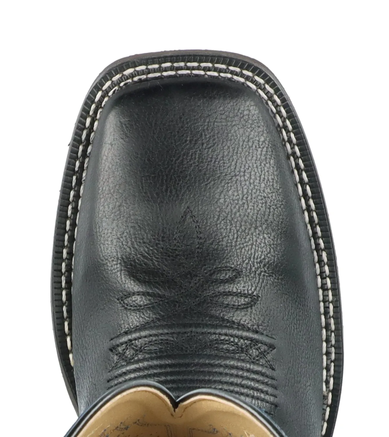 Smoky Mountain Boots Mens James Black/Vintage Blue Leather Cowboy Boots