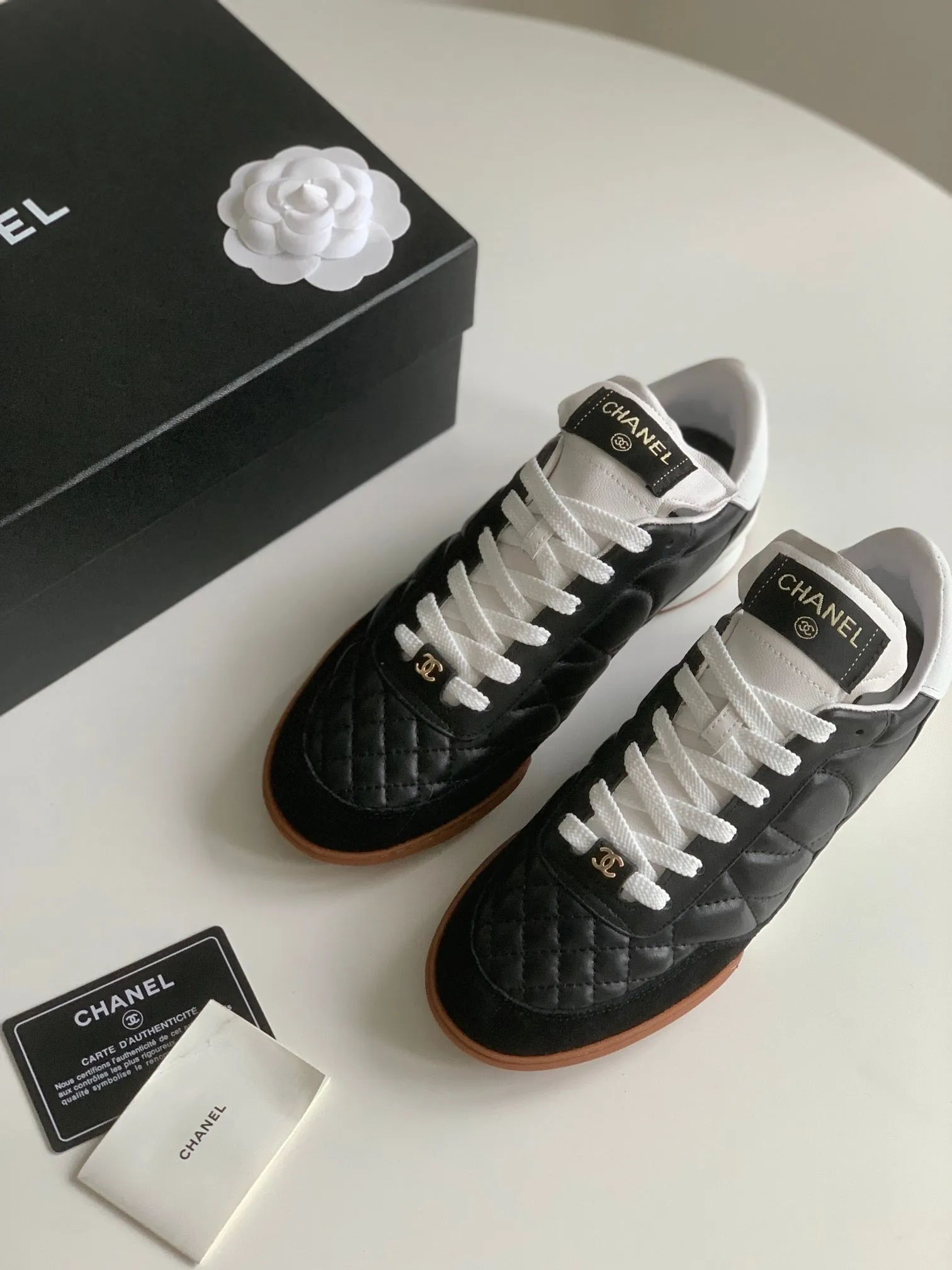 Sneaker Lambskin 143546 Reliable performance CHANEL Quilted In Eye-catching Black