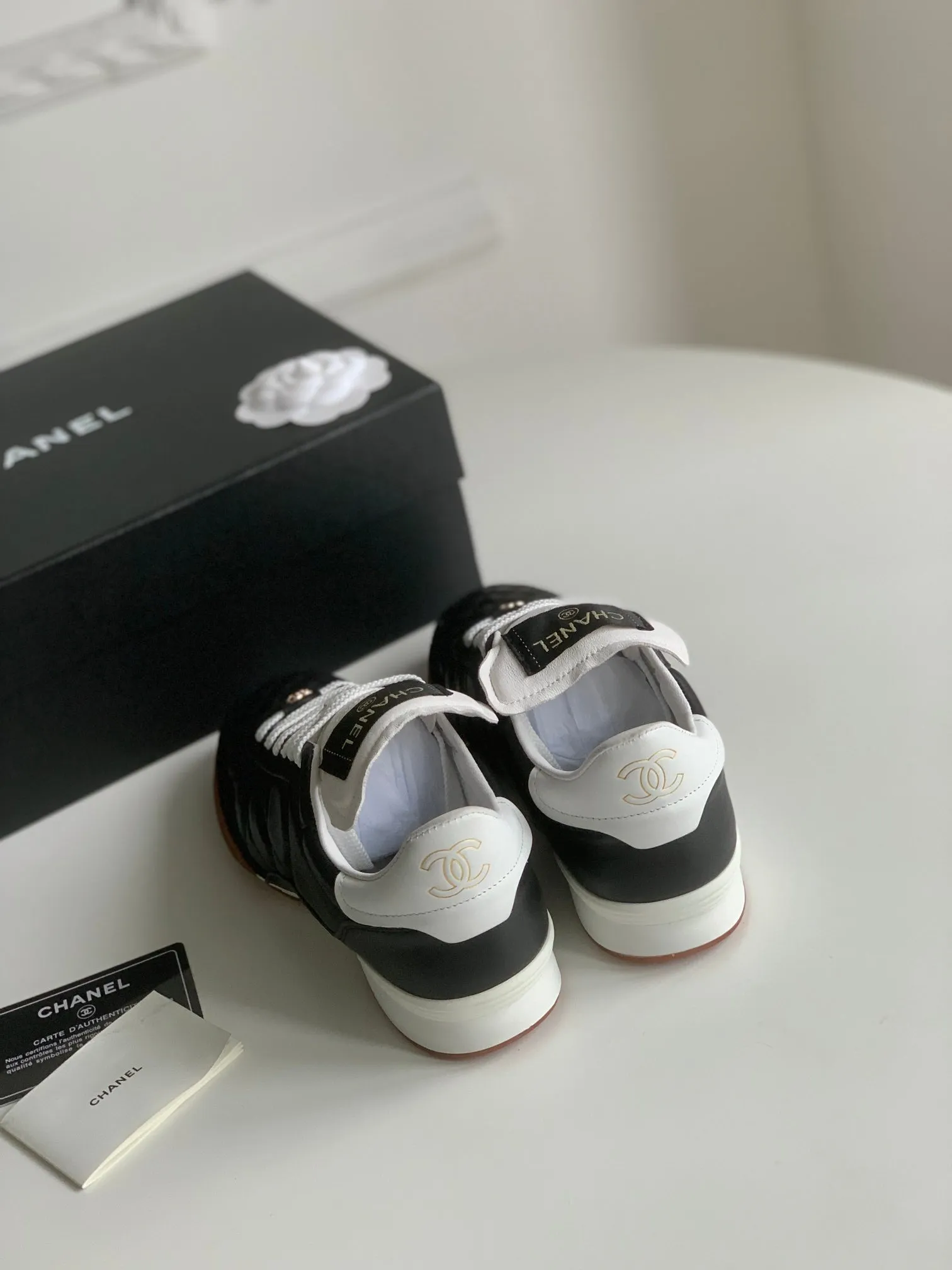 Sneaker Lambskin 143546 Reliable performance CHANEL Quilted In Eye-catching Black