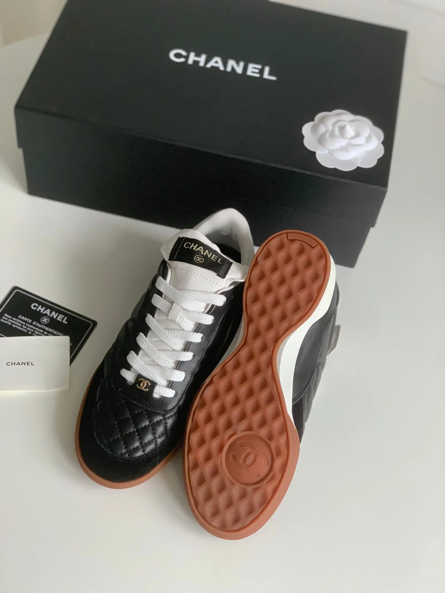 Sneaker Lambskin 143546 Reliable performance CHANEL Quilted In Eye-catching Black