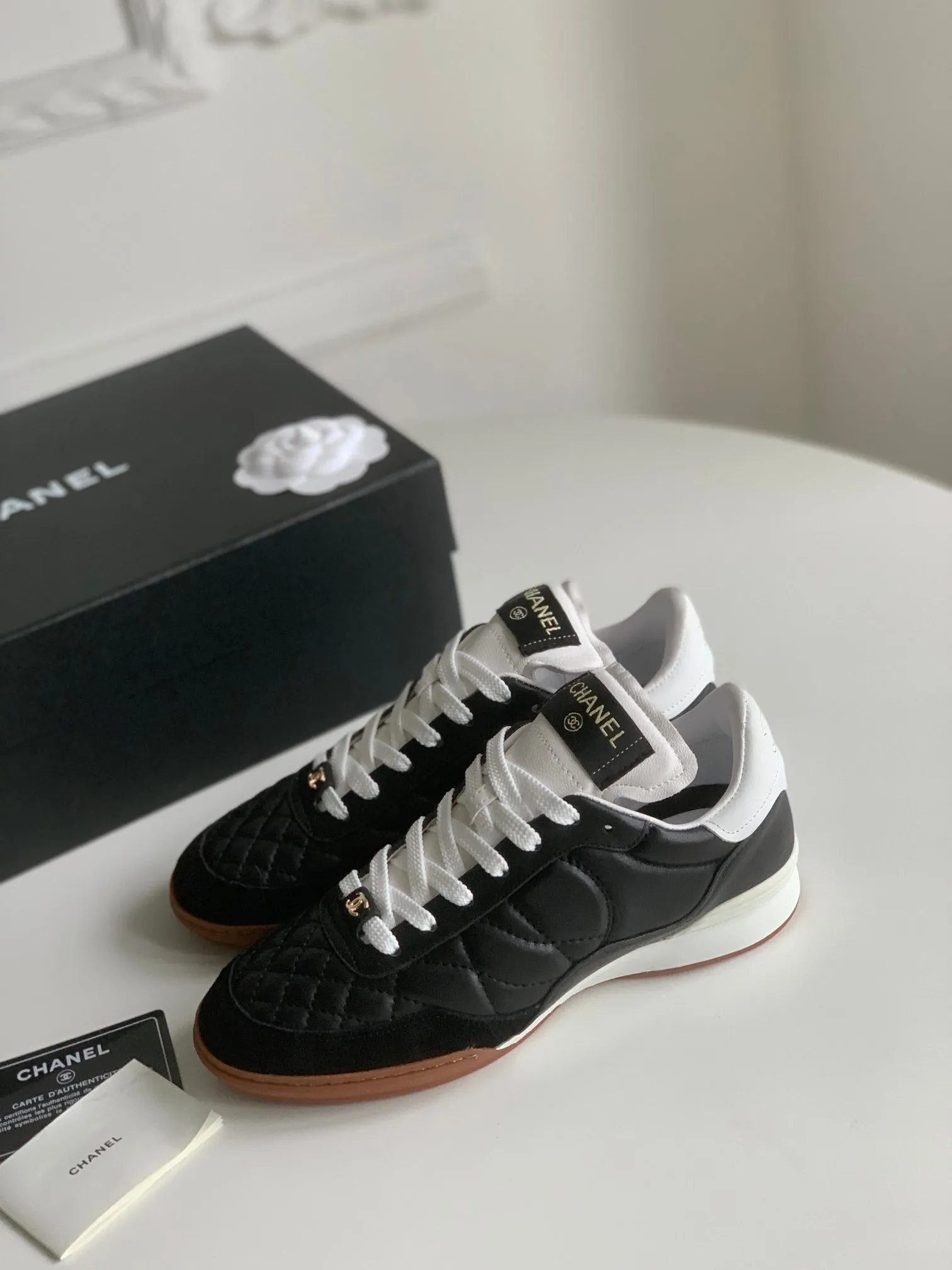 Sneaker Lambskin 143546 Reliable performance CHANEL Quilted In Eye-catching Black
