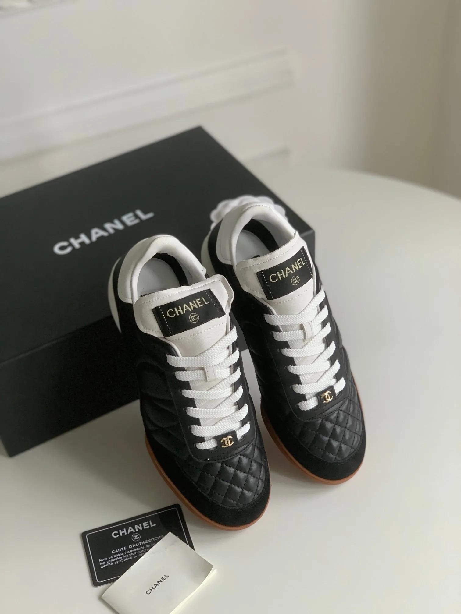Sneaker Lambskin 143546 Reliable performance CHANEL Quilted In Eye-catching Black