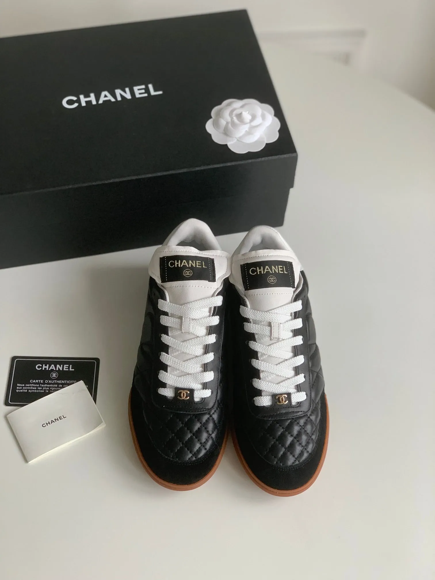 Sneaker Lambskin 143546 Reliable performance CHANEL Quilted In Eye-catching Black