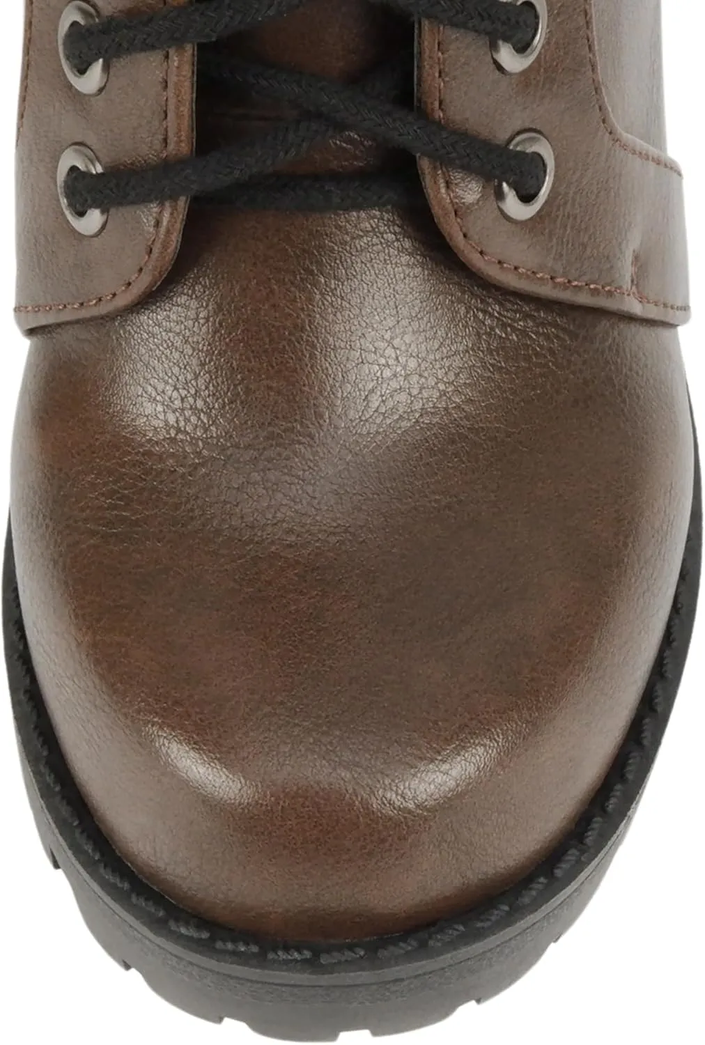 Soda Chalet – Fashion Lace up Military Inspired Ankle Boot with Stacked Heel and Side Zipper