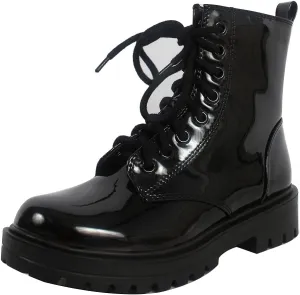 Soda Women's Combat Lace Up Ankle Boot