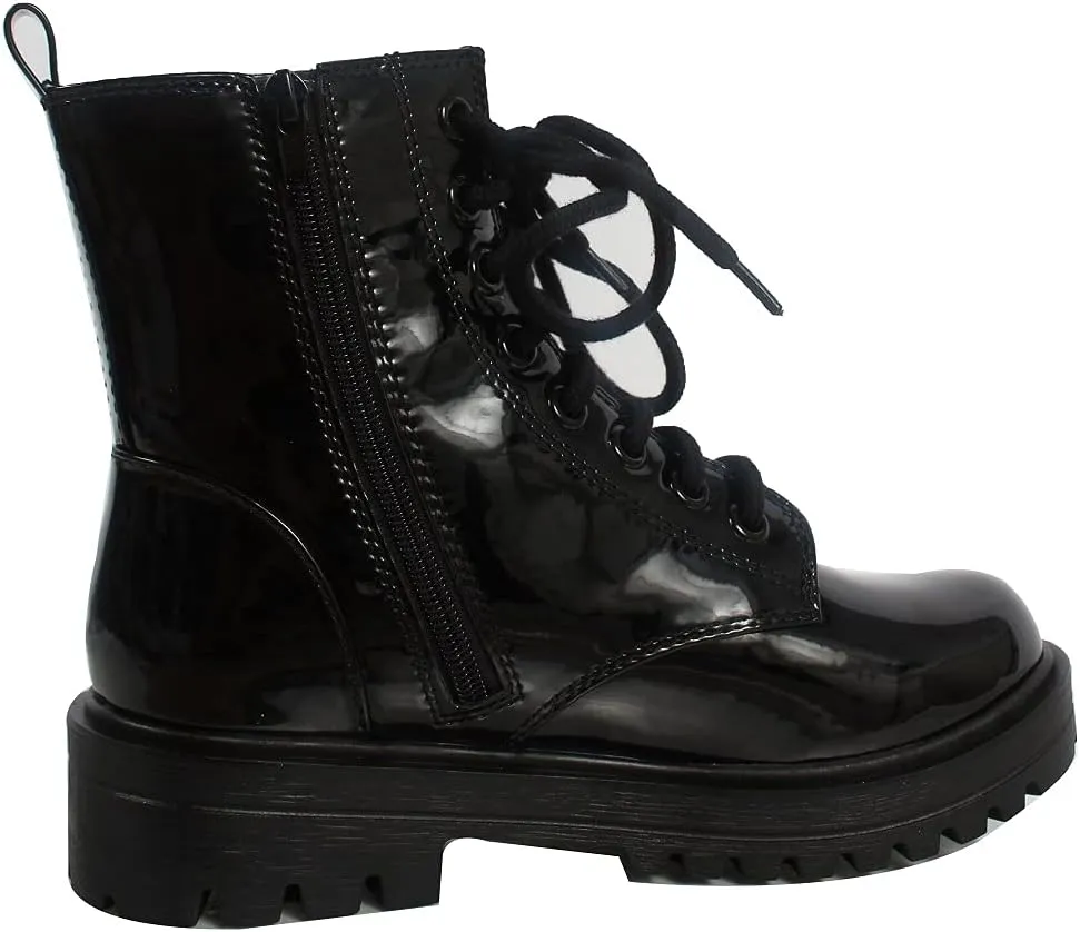 Soda Women's Combat Lace Up Ankle Boot