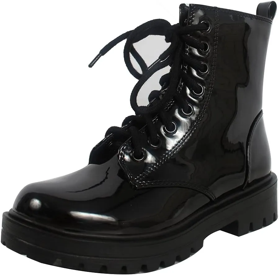 Soda Women's Combat Lace Up Ankle Boot