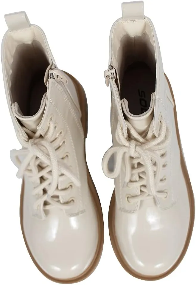 Soda Women's Combat Lace Up Ankle Boot