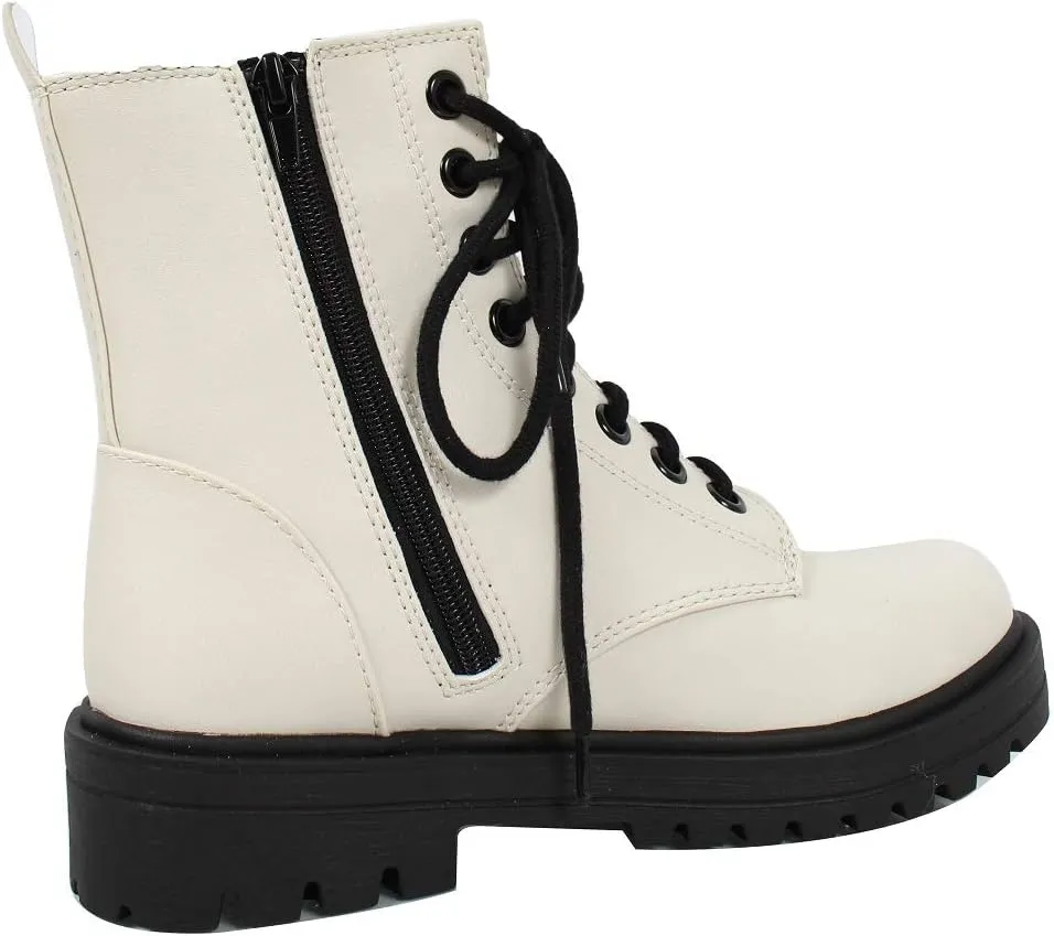 Soda Women's Combat Lace Up Ankle Boot