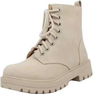 Soda Women's Combat Lace Up Ankle Boot