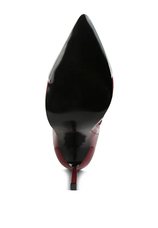 Sophisticated Patent High Heel Ankle Boots