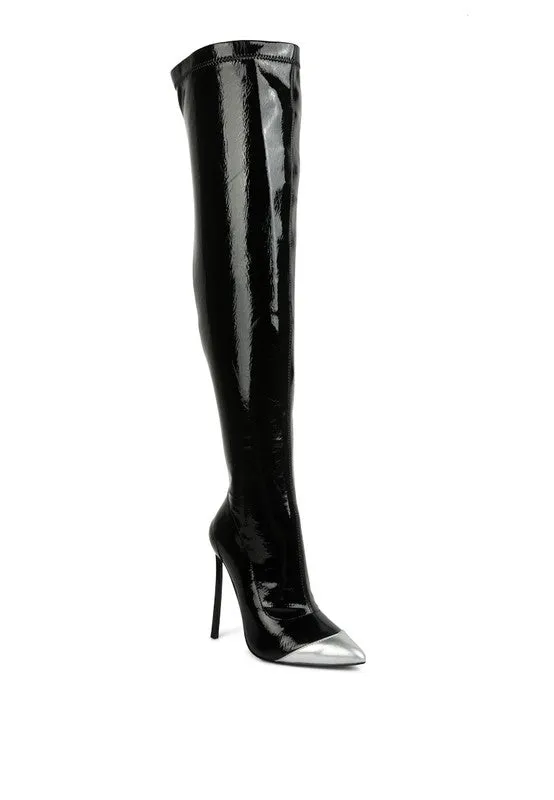 Sophisticated Patent High Heel Ankle Boots