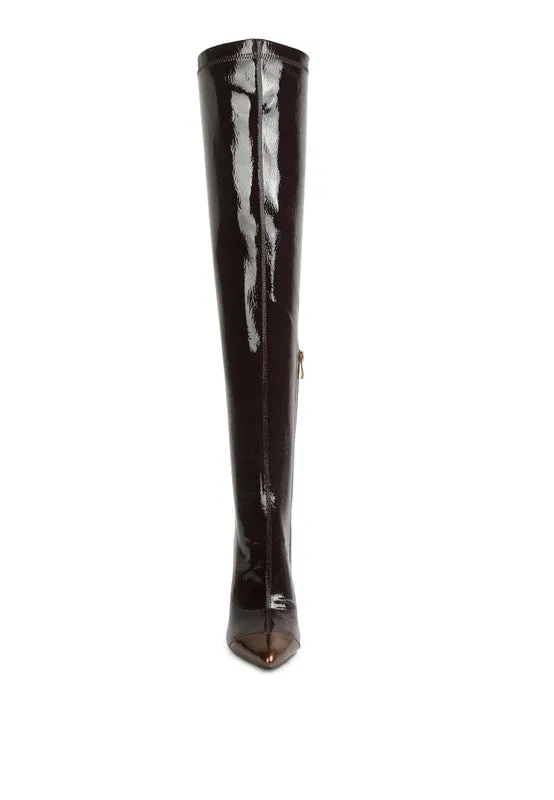 Sophisticated Patent High Heel Ankle Boots