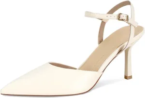 SOVANYOU Women's Pumps Closed Pointed Toe Heels for Women Ankle Strap Sexy Stiletto High Heels Wedding Party Dress Shoes