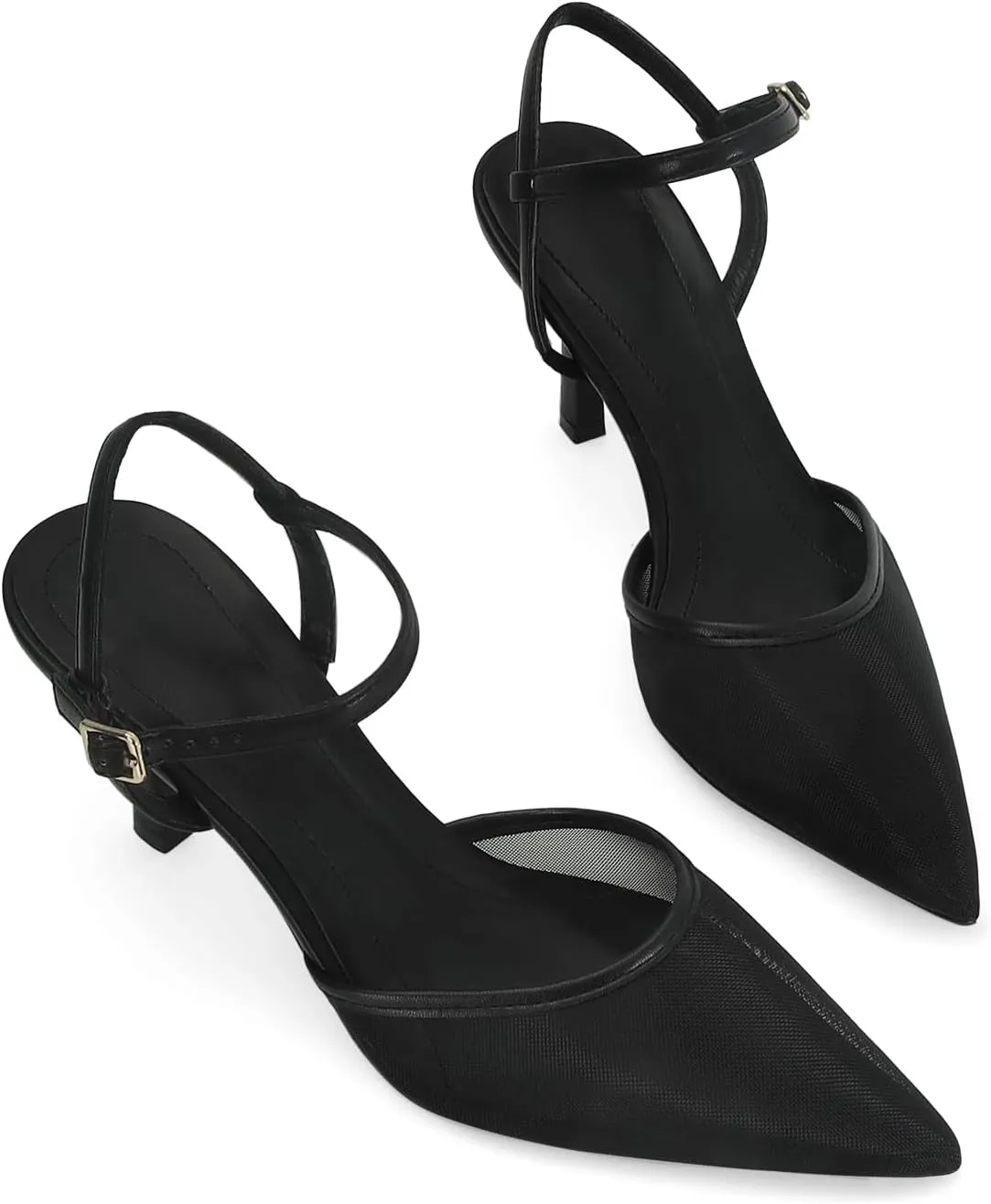 SOVANYOU Women's Pumps Closed Pointed Toe Heels for Women Ankle Strap Sexy Stiletto High Heels Wedding Party Dress Shoes