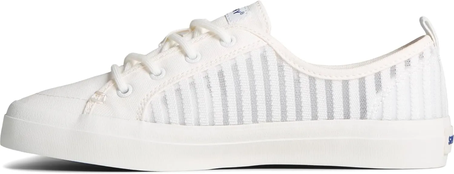 Sperry Women's Crest Vibe Seasonal Sneaker, White, 7.5