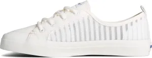 Sperry Women's Crest Vibe Seasonal Sneaker, White, 7.5