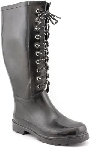 Sporto Women's Twinkle Lace-up Rain Boot