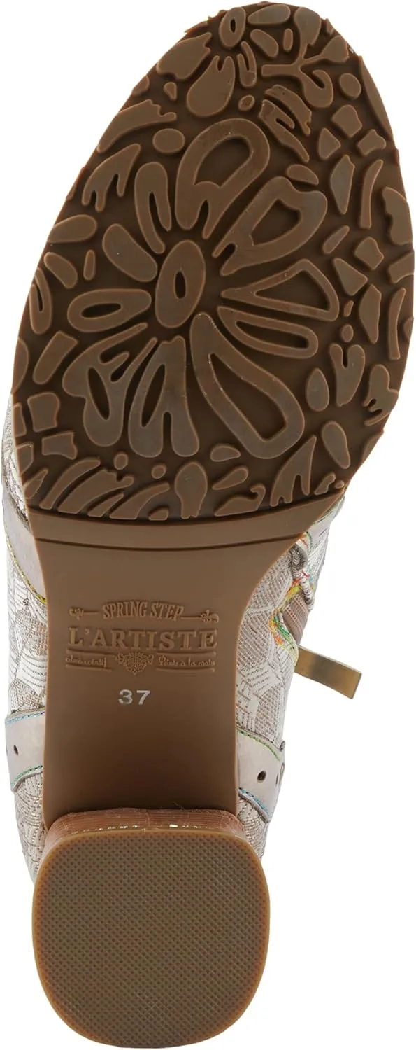 Spring Step L'Artiste Haisley Women's Glamorous Bootie - Crystals & Metallic Studs, Eye-Catching Lace-Up Ankle Boots