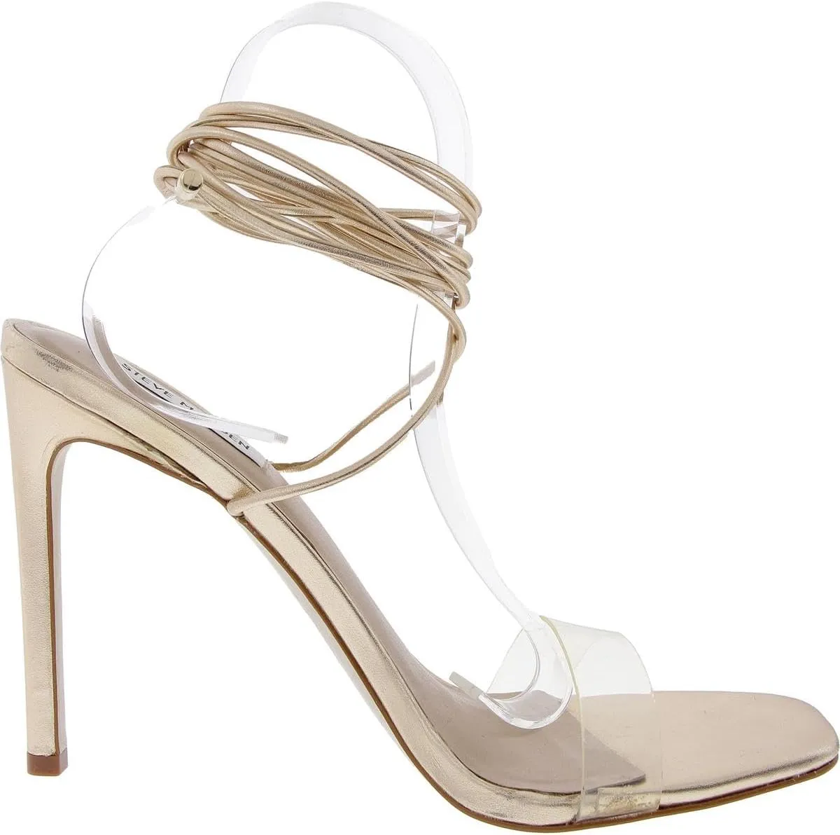 Steve Madden Womens Eliza Metallic Leather Lace-Up