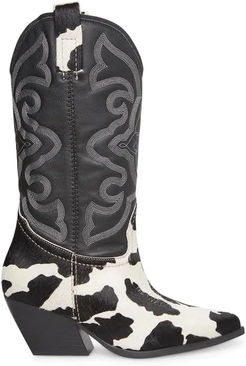 Steve Madden Womens West Embroidered Pointed Toe Cowboy, Western Boots