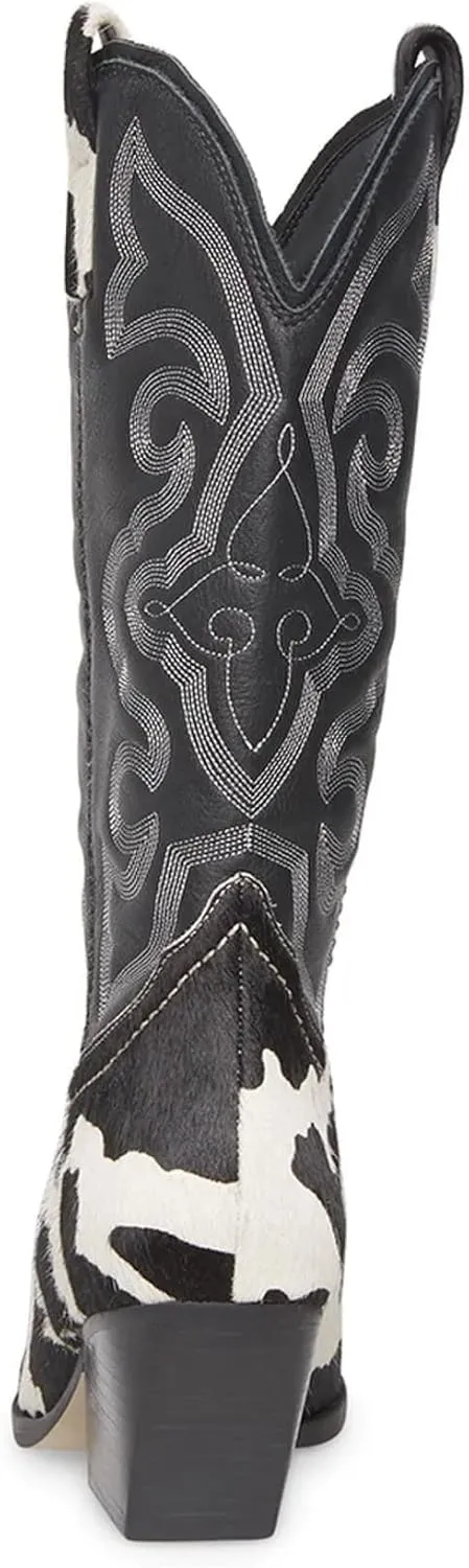 Steve Madden Womens West Embroidered Pointed Toe Cowboy, Western Boots