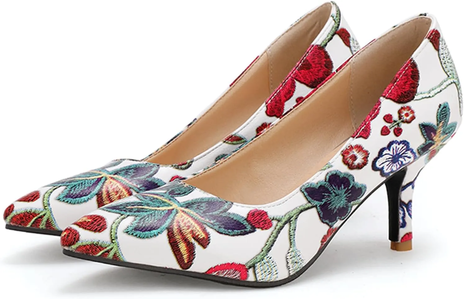 Stiletto Heel Pointed Toe Slip On Women Court Shoes