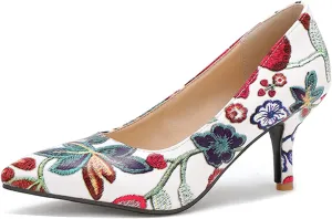 Stiletto Heel Pointed Toe Slip On Women Court Shoes