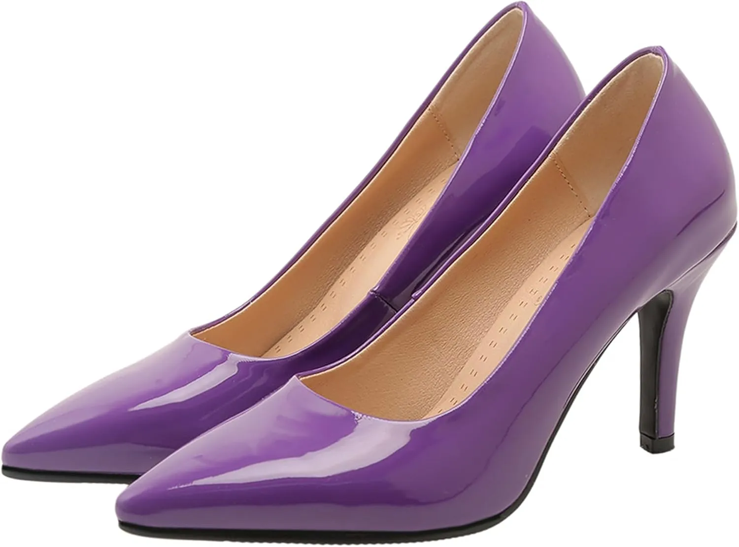Stiletto Heel Pointed Toe Women Court Shoes Slip On
