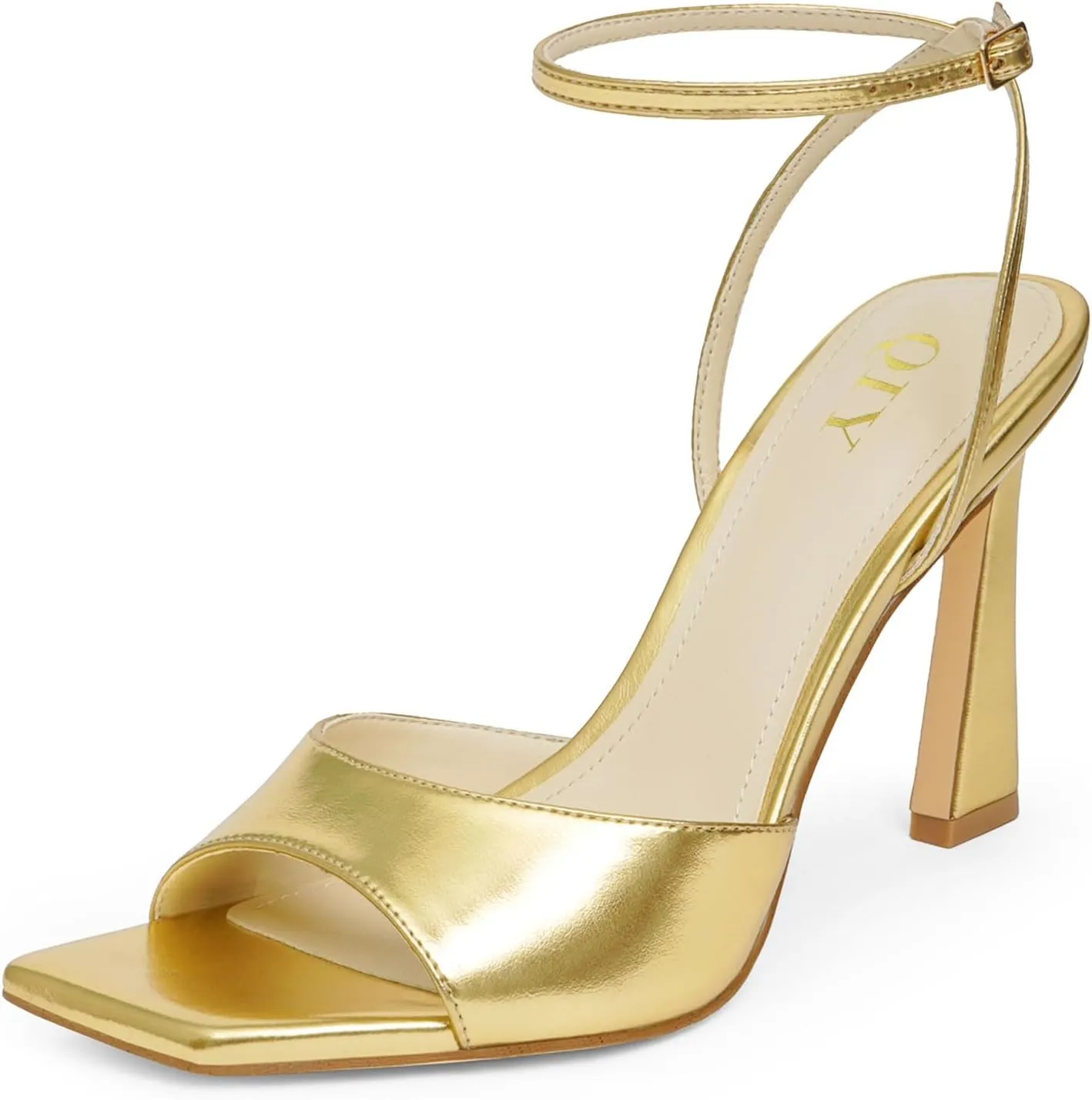 Strappy Heels for Women Heeled Sandals Square Toe Heel Ankle Strap Stiletto Mesh High Heels Dress Shoes