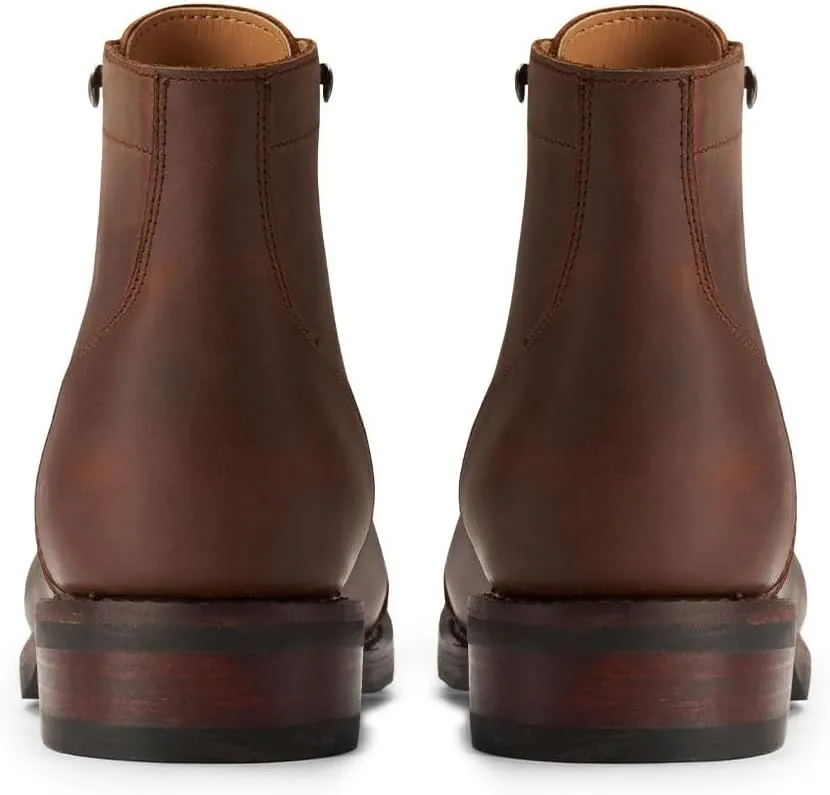 SUREWAY 6 Inch Men's Lace-up Ankle Boot - Cap Toe, Captain Genuine Leather Lace up Chukka Boots for Men,Classic Comfort Oxford Style Footwear