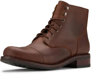 SUREWAY 6 Inch Men's Lace-up Ankle Boot - Cap Toe, Captain Genuine Leather Lace up Chukka Boots for Men,Classic Comfort Oxford Style Footwear