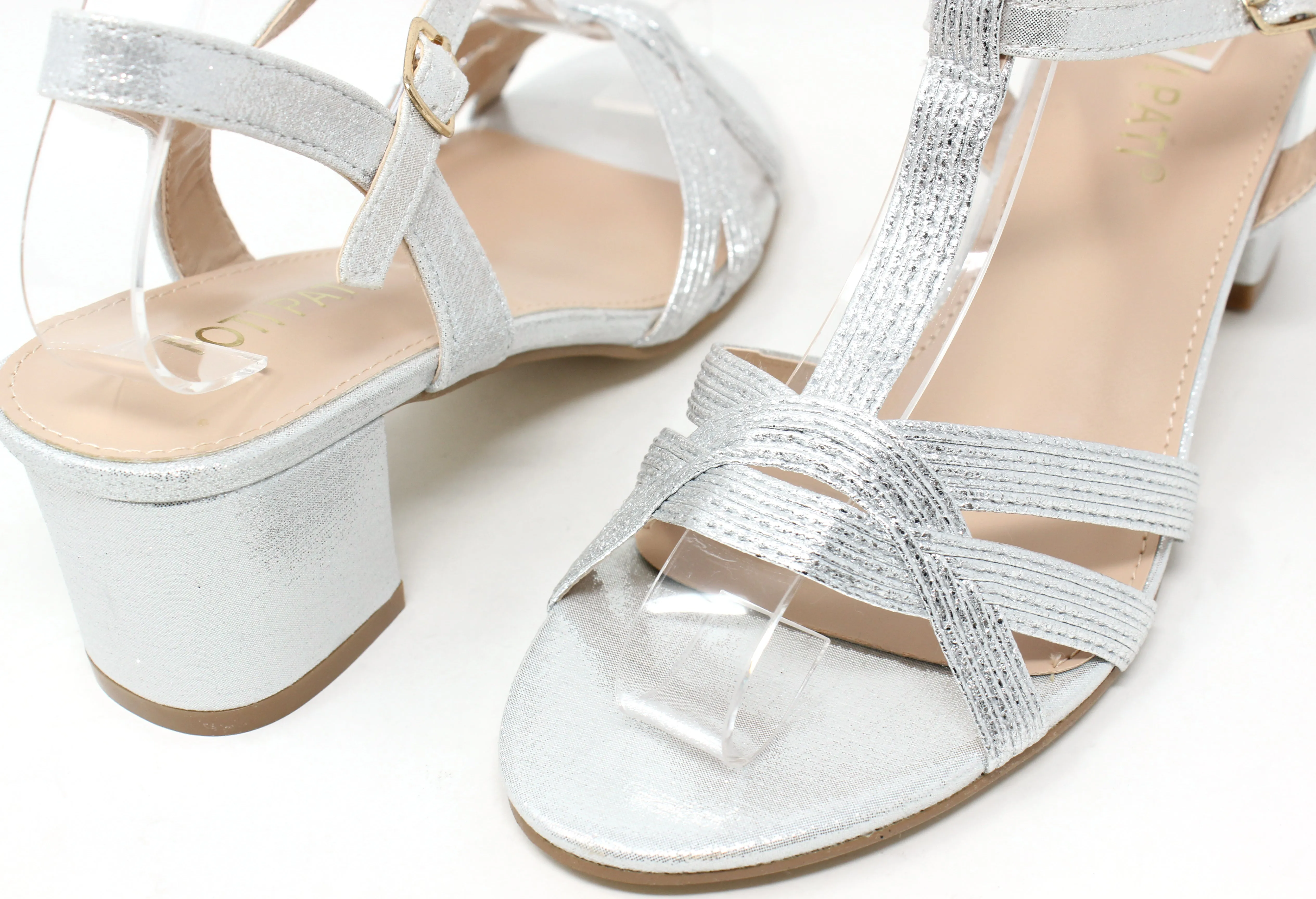 T-Strap Silver Heel